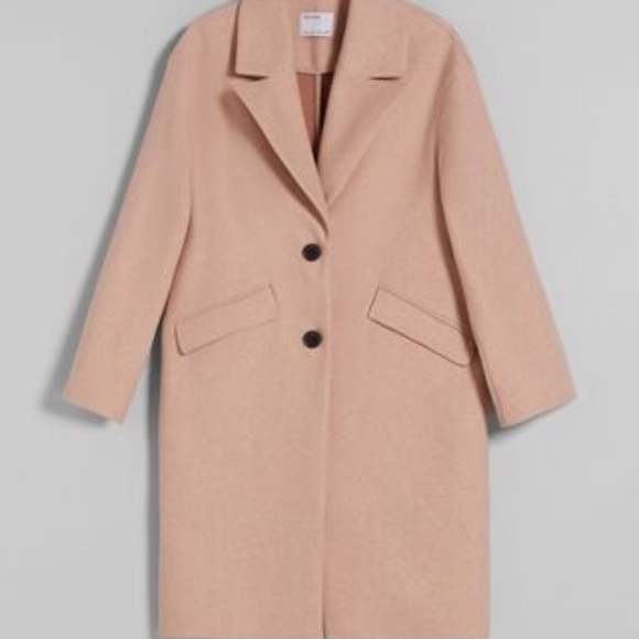 Bershka drop shoulder coat pink - Picture 5 of 5